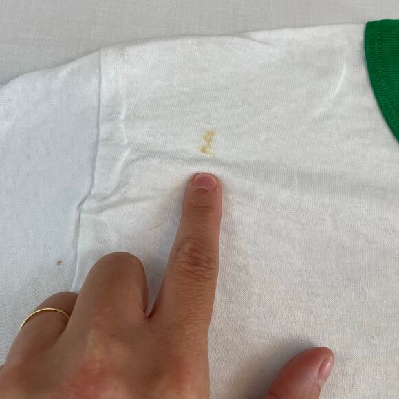 Vintage Michigan State Spartans Ringer T-Shirt size M Hanes USA - Picture 6 of 9